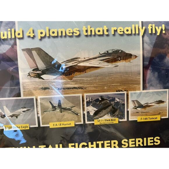 American Fighter Series Foam Plane Kit Builds 4 planes F18 F15 Military NEW - Picture 2 of 3